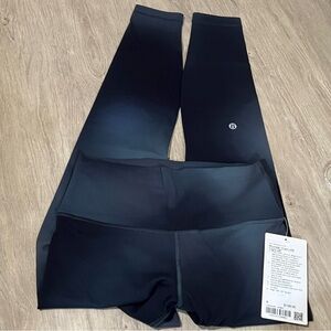 New With Tags Lululemon Wunder Train HR 28” Blue Black Multi Size 8